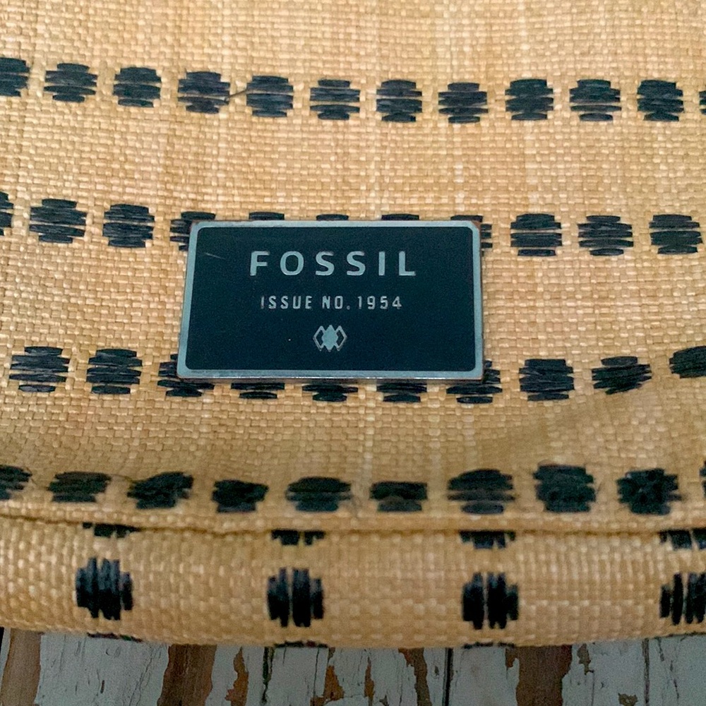 Fossil Dawson Small Crossbody Dot Pattern Tan Bla… - image 2